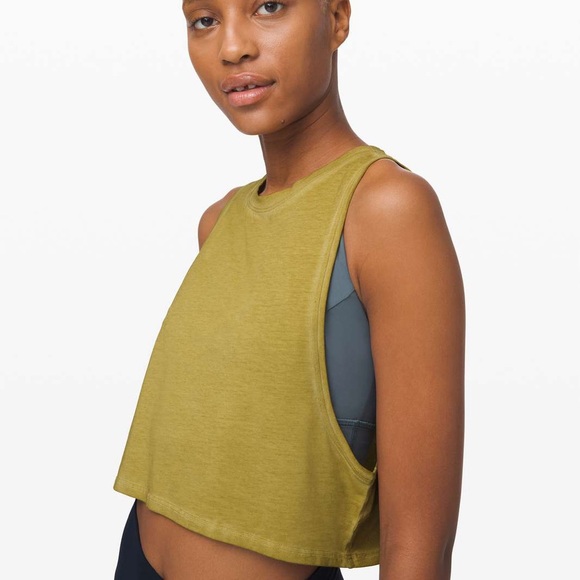 Lululemon Muscle Love Crop Tank Washed Grape Leaf - Picture 2 of 6